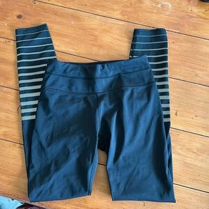 Athleta Black Striped Leggings